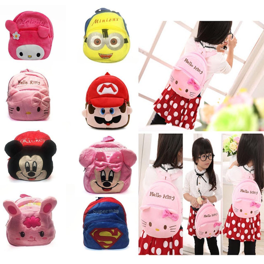 Tas Ransel Anak PAUD TK Mungil - Tas Anak Lucu Motif Kartun - Tas Anak Mini - Tas Ransel Boneka Anak