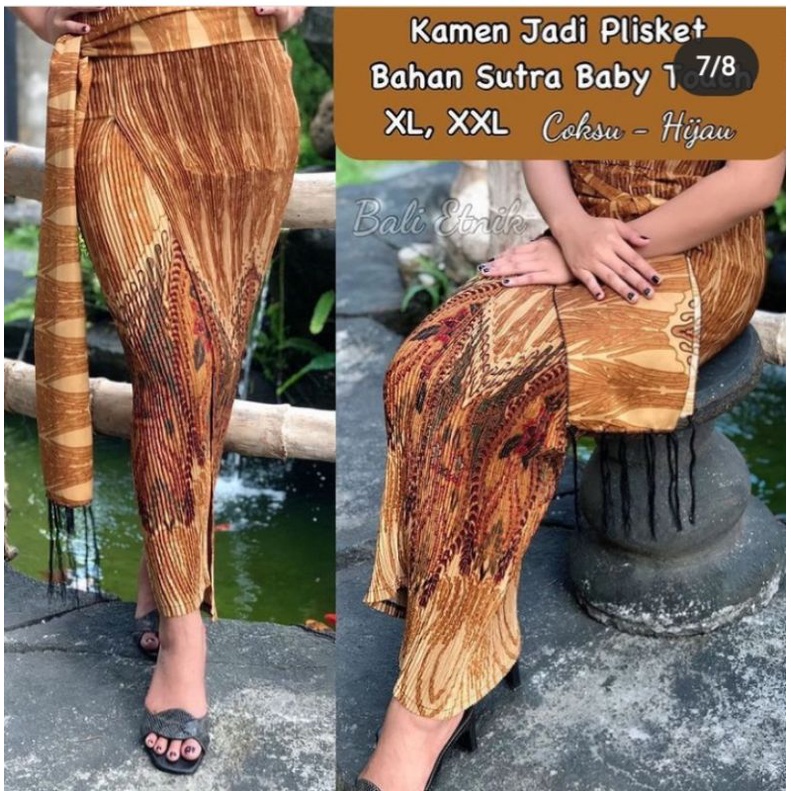 Kamen Plisket Creative /set selendang/ tebal /murah