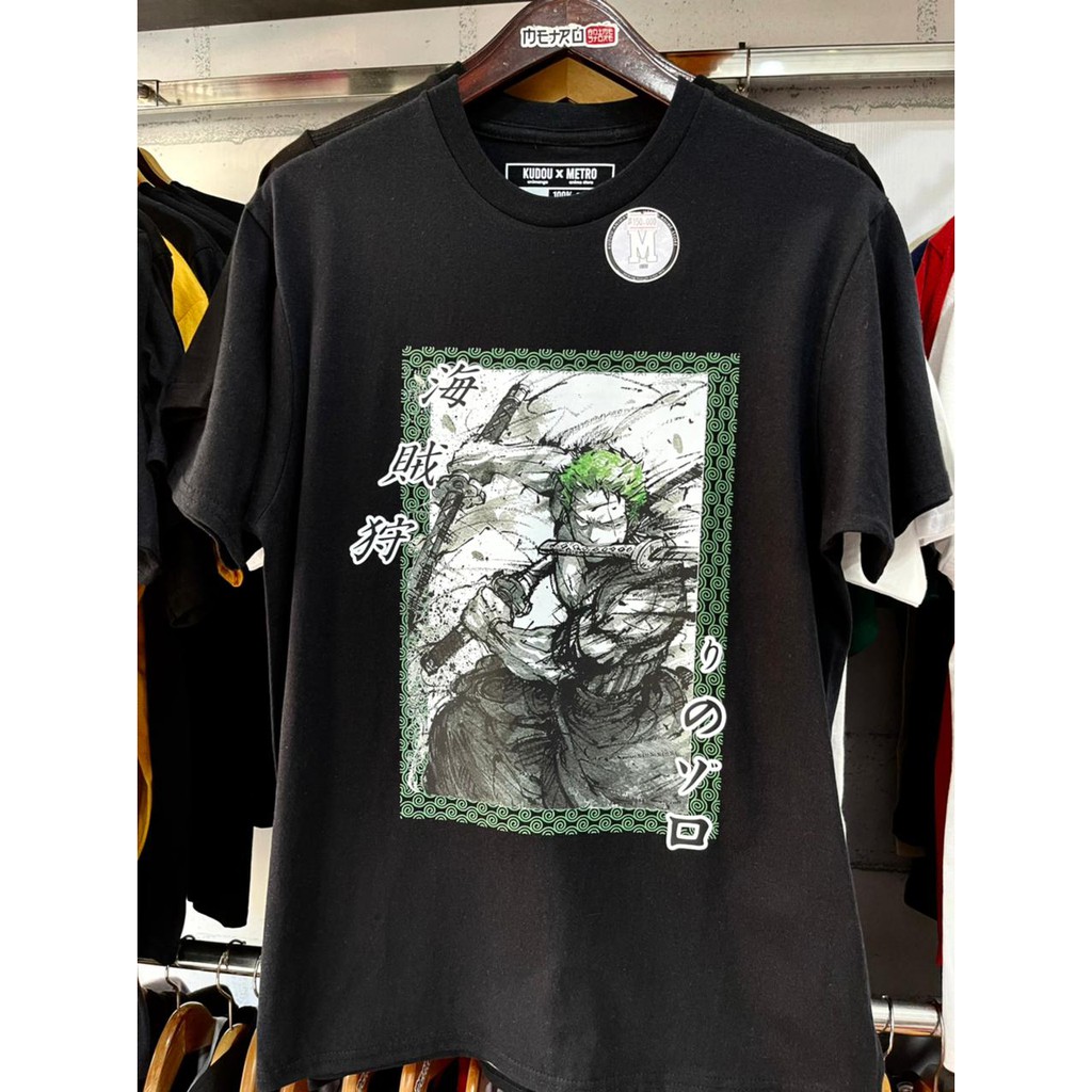 Tshirt Zoro Pirate Hunter Black Anime Manga One Piece Premium