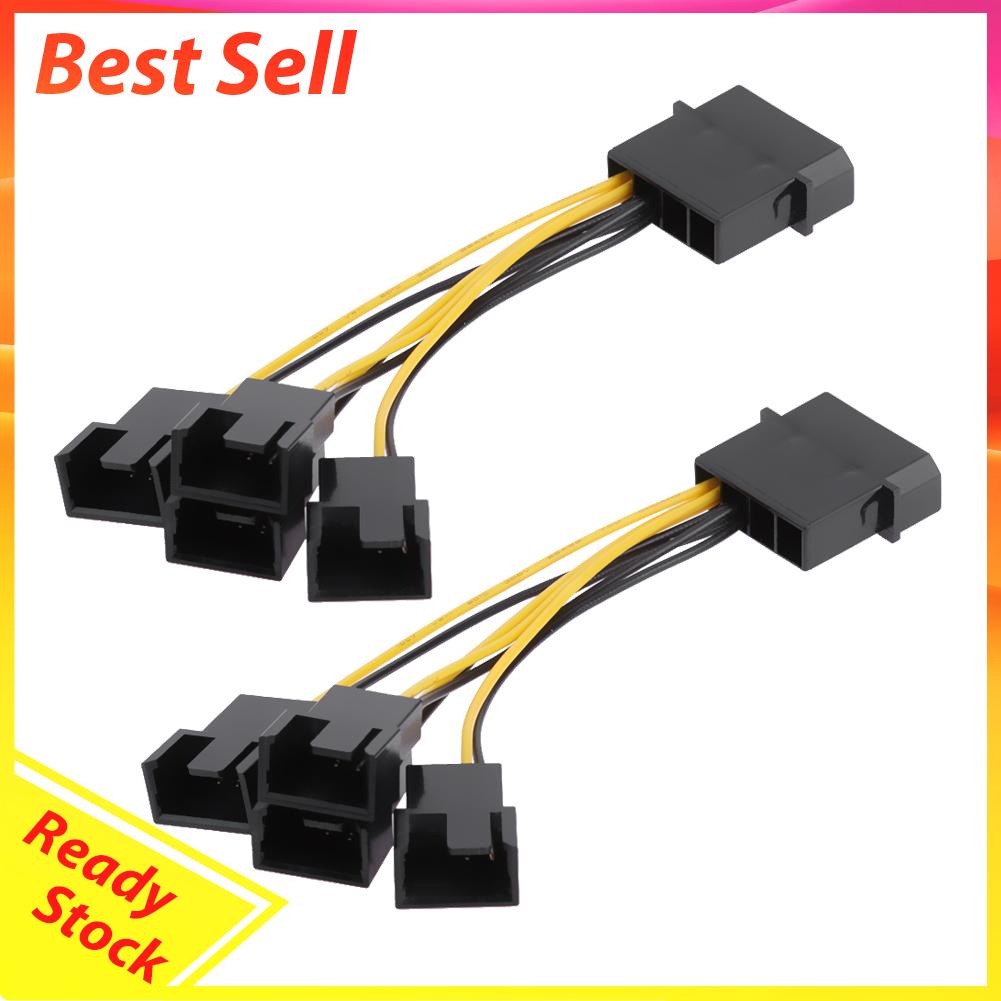 Kabel Power Splitter D-Port 3pin 1 Ke 4 Arah Untuk Kipas Pendingin Cpu Pc