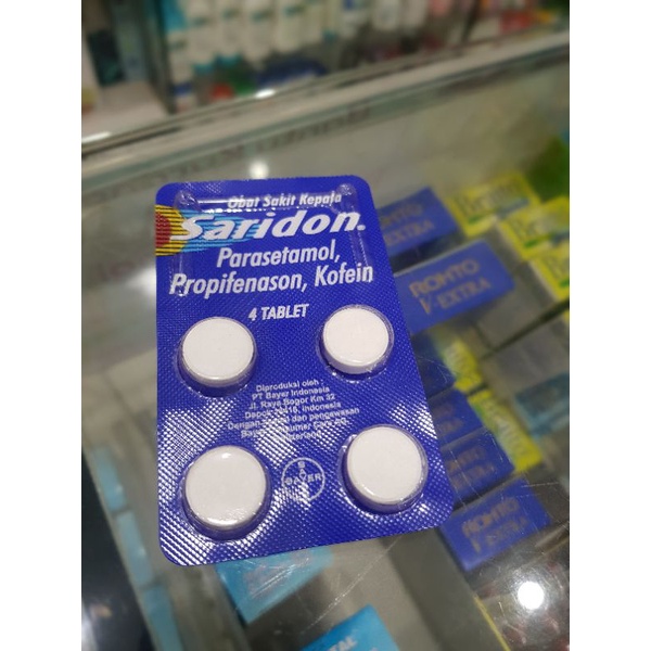 Saridon Tablet 4s / Obat Sakit Kepala / Obat Demam / Saridon