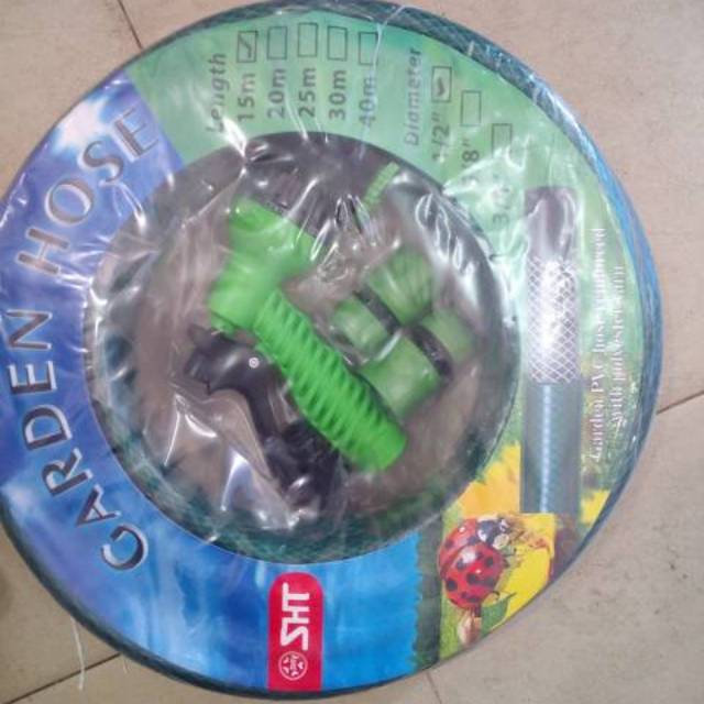 Selang taman + Semprotan Super Lengkap 5/8&quot; 15M/Semprotan Air Kebun set