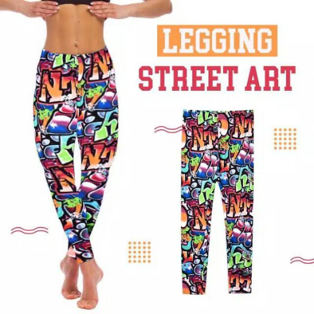 Legging Motif Forever 21 Branded Sisa Eksport