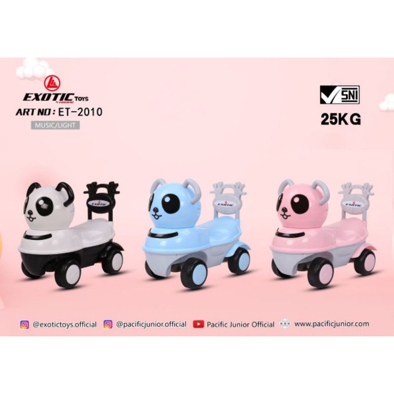 Exotic Mainan Anak Ride On Toys Push Car Karakter Panda - ET 2010 (Tersedia varian warna)