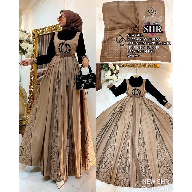 READY!!! NEWWW!!! ORI SHR!!!! MAXI DRESS SONYA SHR!!!! HIGH QUALITY!!!-3
