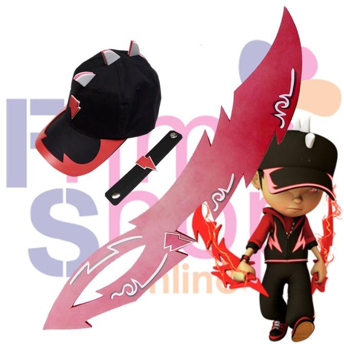 PAKET TOPI + PEDANG HALILINTAR BOBOIBOY