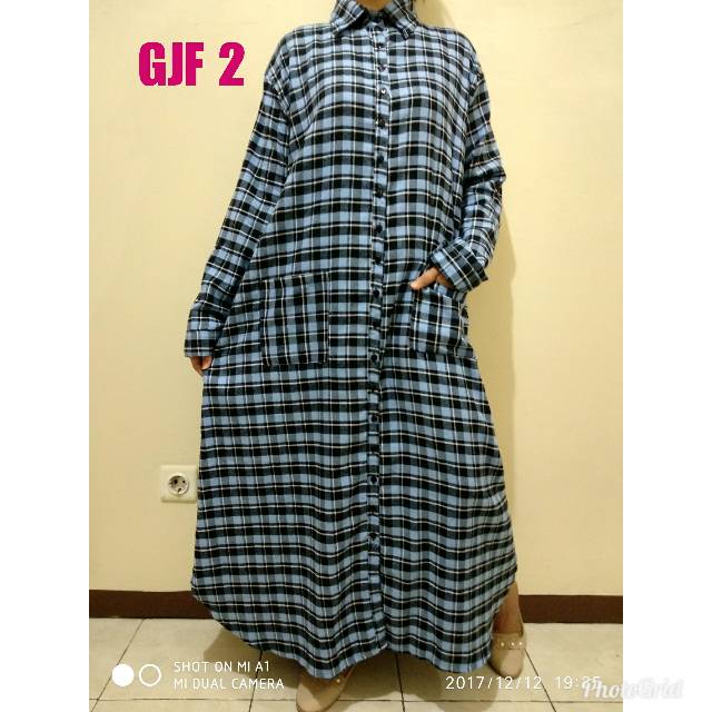 Gamis flanel jumbo/gamis kotak kotak/maxi kotak/gamis jumbo/maxi jumbo/long dres/gamis kotak jumbo