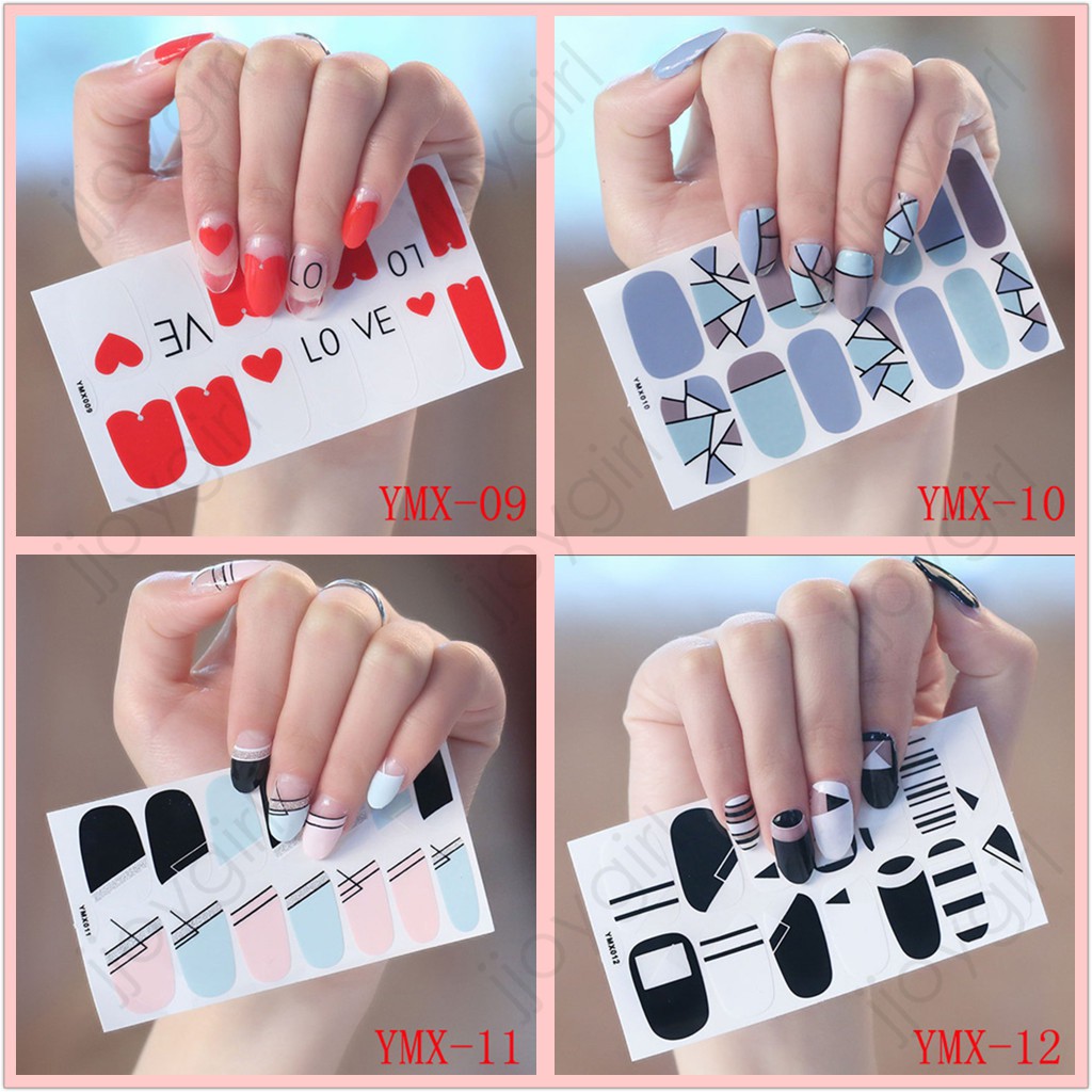 &lt;Jjoygirl&gt;YMX Nail sticker motif / sticker kuku / stiker kuku / nail stiker glitter / stripes design