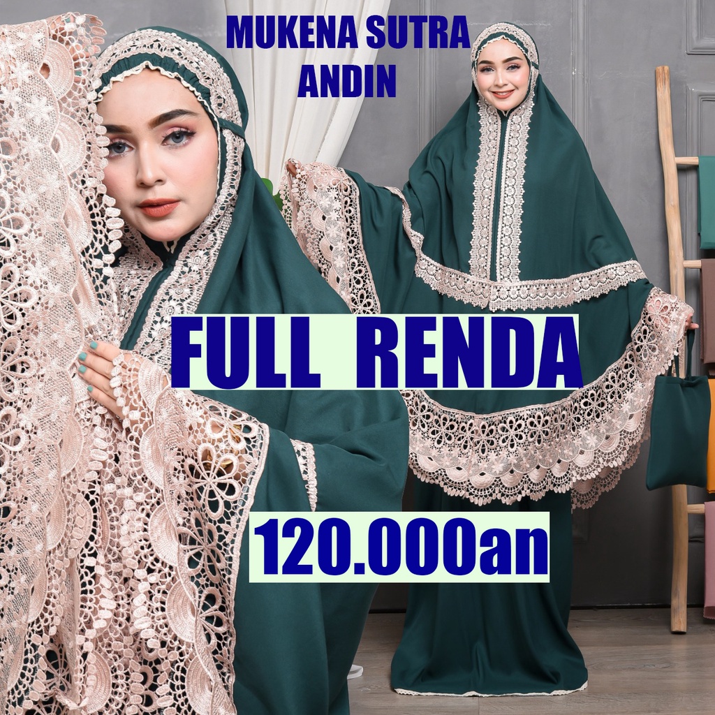 MUKENA DEWASA ANDIN TERMURAH / MUKENA ANDIN / MUKENA DEWASA MIKRO PREMIUM / MUKENA RENDA JUMBO / MUKENA RENDA PREMIUM