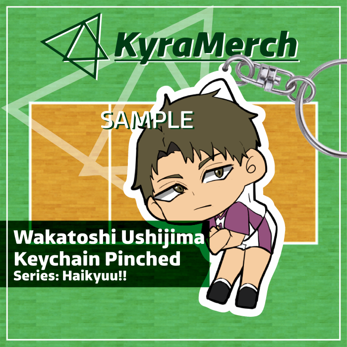 Keychain Pinched Haikyuu Wakatoshi Ushijima
 | KyraMerch Anime Fanmerch Dealer