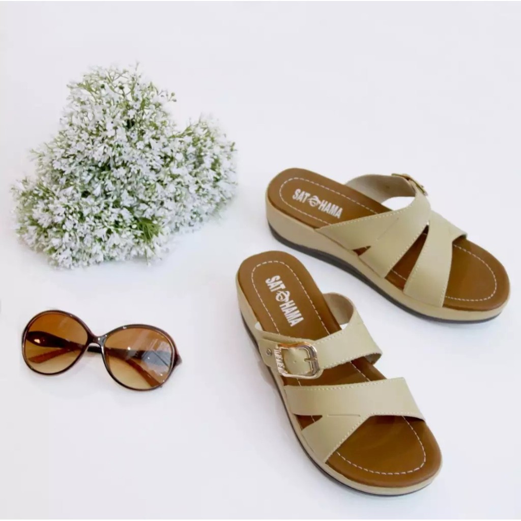 Satohama Sandal Wanita Kokop Wedges MK-08 Sandal Keren Sandal Murah Sandal terlaris Sandal Fashion