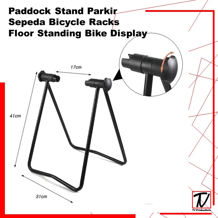 Paddock Stand Parkir Sepeda Bicycle Racks Floor Standing Bike Display