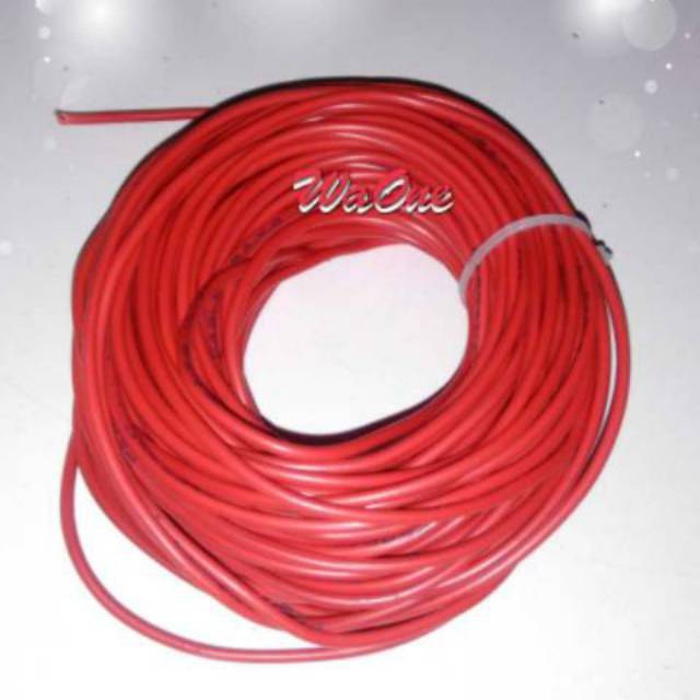 Merah 20 Meter Kabel Body 0.75 mm Kelistrikan Mobil Motor Serabut NYAF