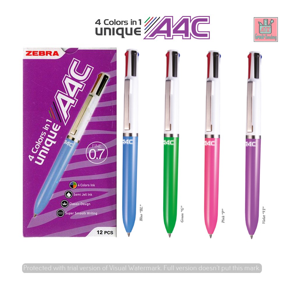 

Pulpen / Pena Multi Fungsi Zebra A4C Color Semua Warna