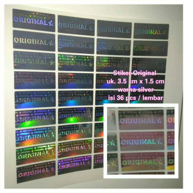 

STIKER SEGEL ORIGINAL HOLOGRAM