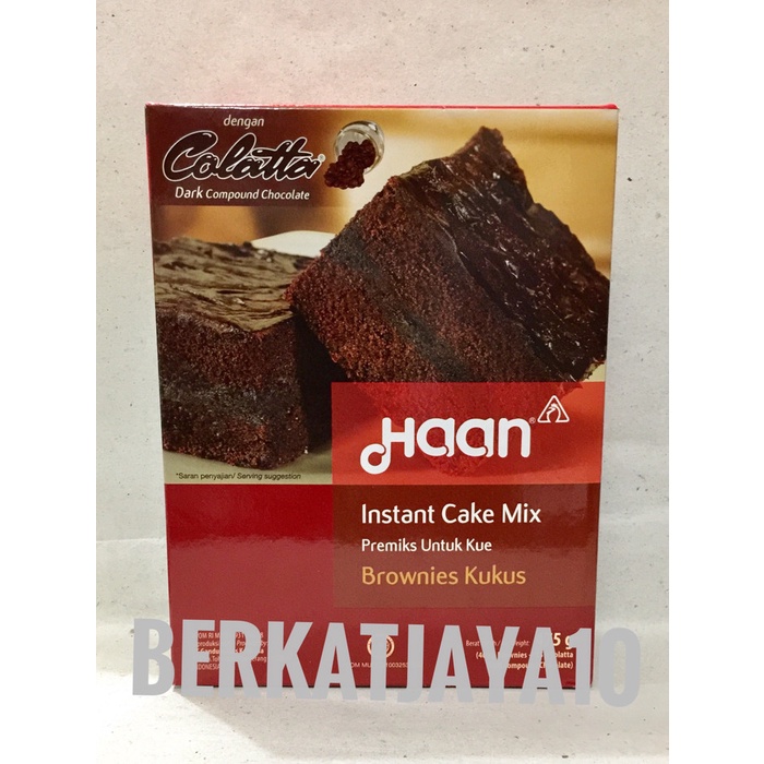 

TERBARU Haan Instant Cake Mix Brownies Kukus Tepung Premix Brownis 415 gr