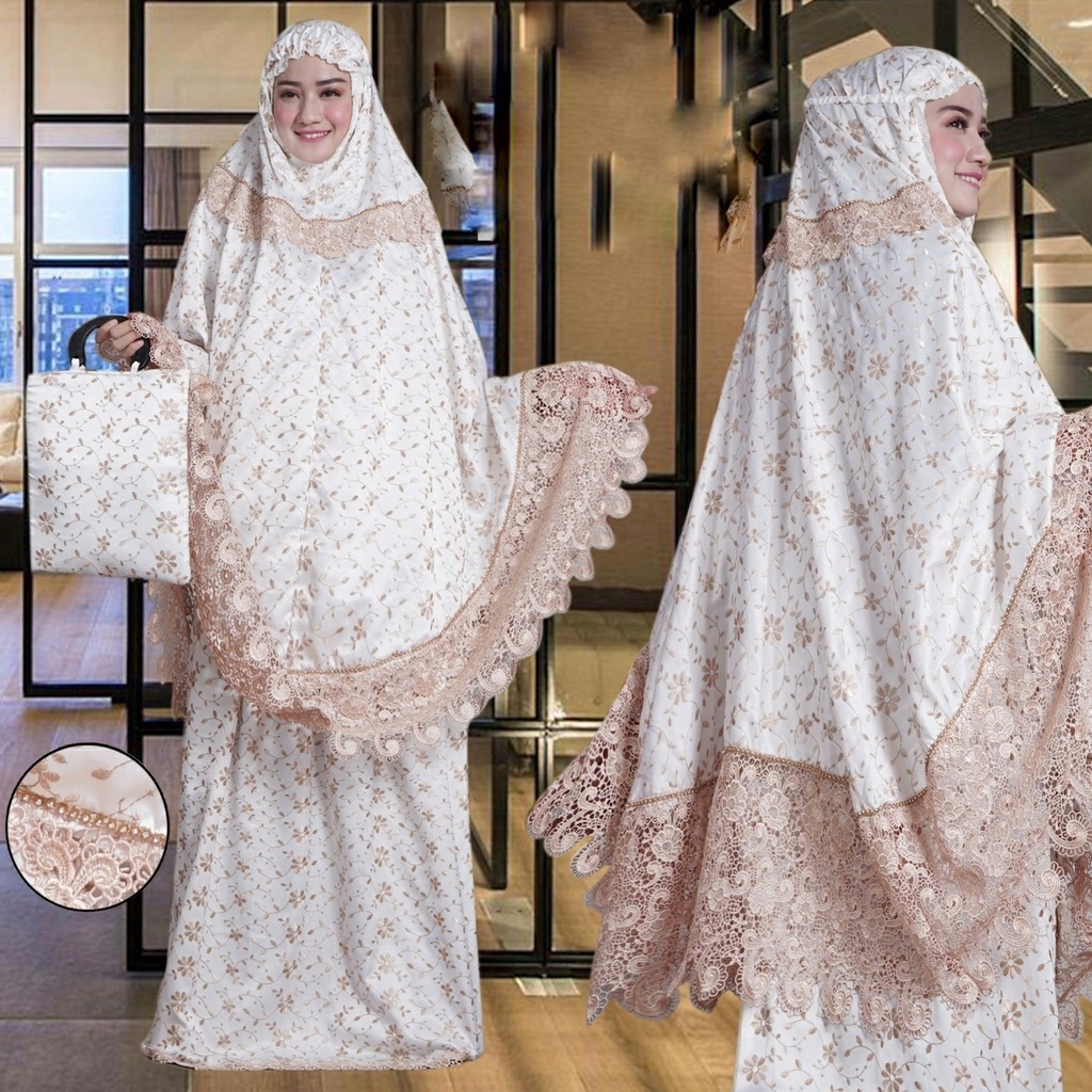 MUKENA SUTRA PARIS WARNA / MUKENA SUTRA PRADA KEONG / MUKENA SUTRA/ MUKENA FULL BORDIR/ MUKENA JUMBO MEWAH