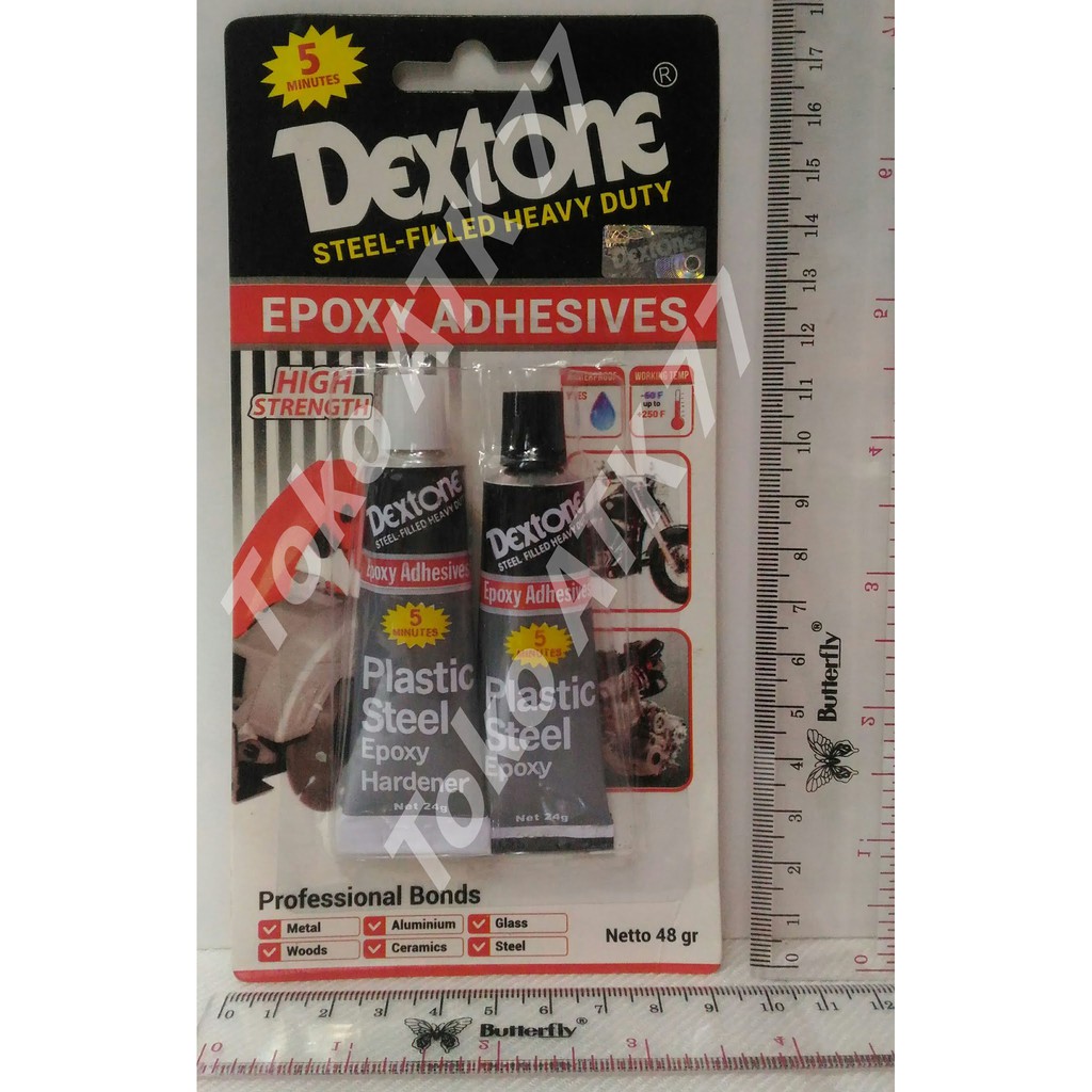 

Lem Besi Putih Hitam Dua 2 Warna Serbaguna Epoxy Dextone READY STOCK