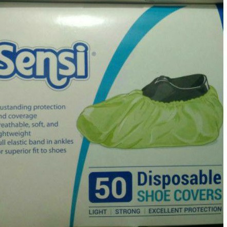 SENSI Disposable Shoes Cover Green / Penutup sepatu 50 Pcs