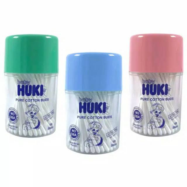 [POT BABY] Huki Cotton Buds Extra Fine Pot For Baby - Cotton Bud Bayi isi 100 s