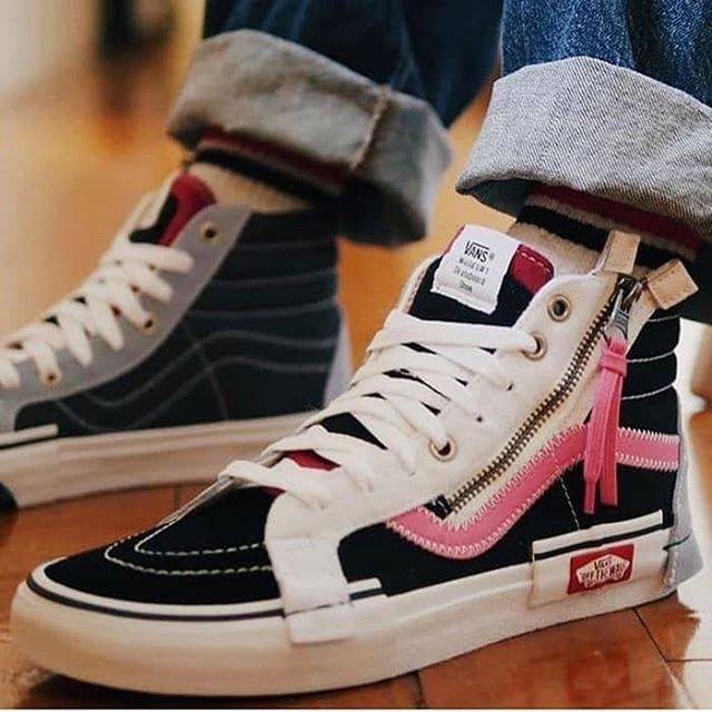 vans cut and paste pink