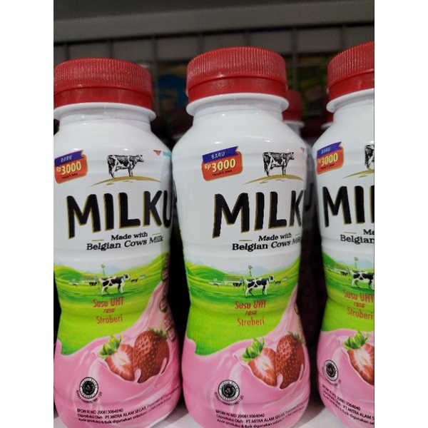 

Milku Susu Uht rasa Stroberry 200ml x 1 Botol