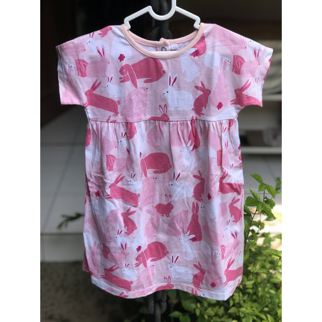 BLUEZOO DEBENHAMS JERSEY RABBIT DRESS Baju Anak Perempuan Lengan Pendek Baby Kids Girl Jual Bonds Ca