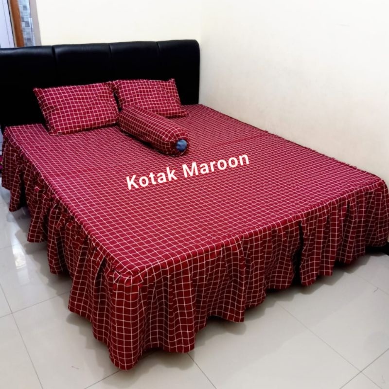 Sprei Ukuran 180x200x30/160x200x30/120x200x30 bahan katun halus bisa cod