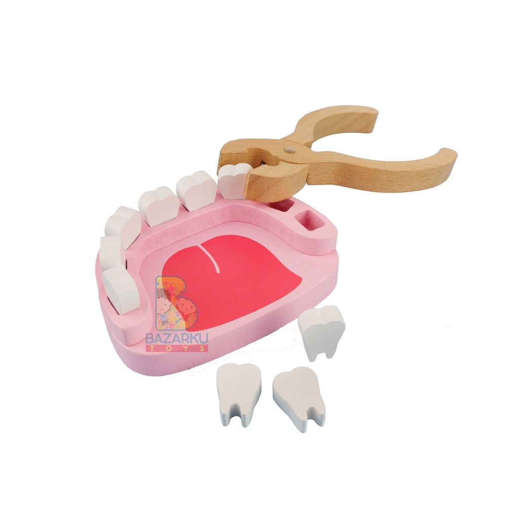 Wodden Doctor Bag Set Dokter Dokteran Mainan Anak Lengkap Mainan Dokter Set Wooden Toys Mainan Kayu Mainan Dokter Gigi Mainan Dokter Gigi Anak