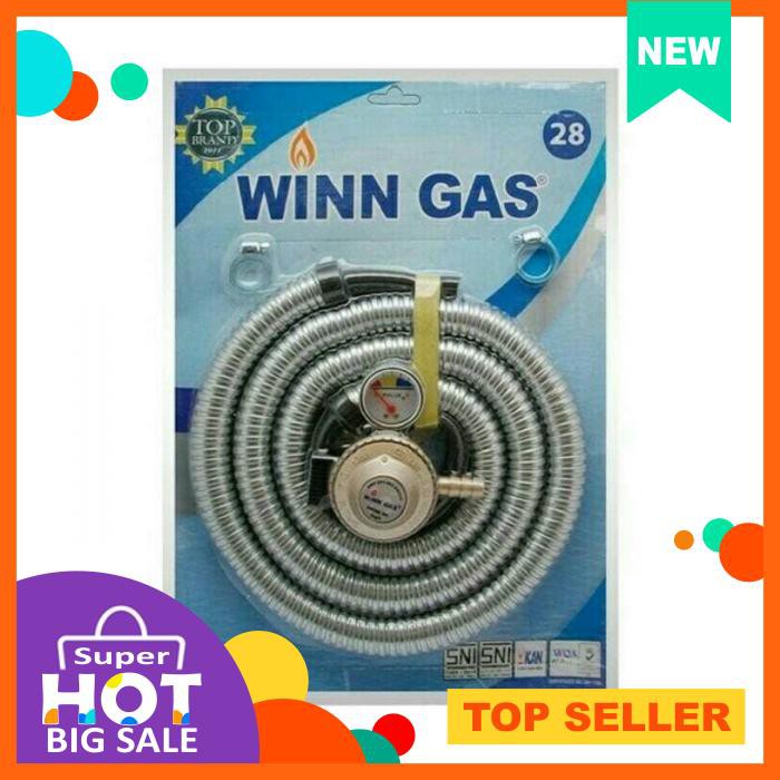 Selang Gas + Regulator.Winn Gas.Bisa 3Kg/12Kg