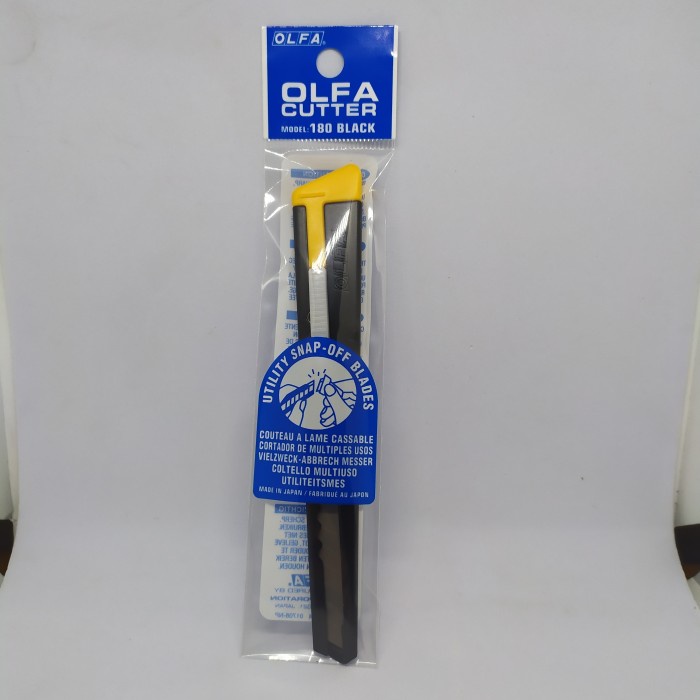 

Berkualitas 9Mm Snap-Off Blade Cutter 180 Black Olfa Murah