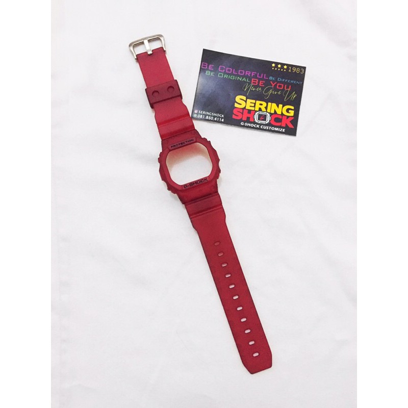 BNB Gshock DW5600 RED BLOOD MATTE strap besel casio G-shock