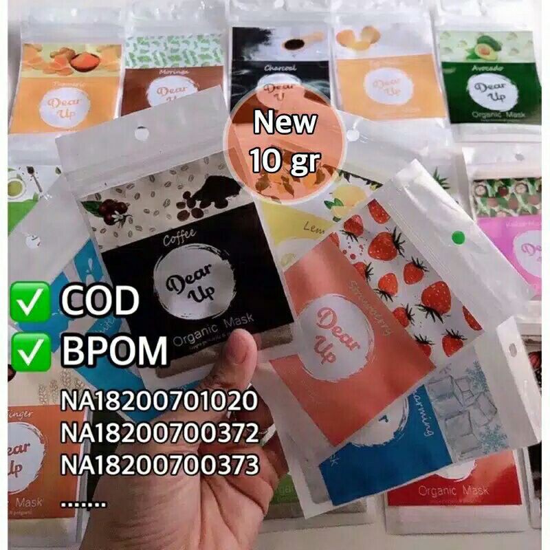 MASKER ORGANIK DEAR UP ORIGINAL BPOM