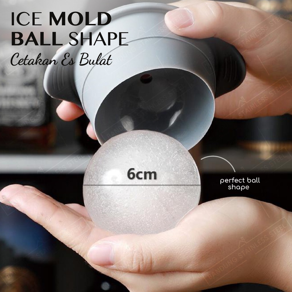 Cetakan Es Batu Bulat Bola Besar Silikon Ice Maker Ice Mold Silicone 6cm