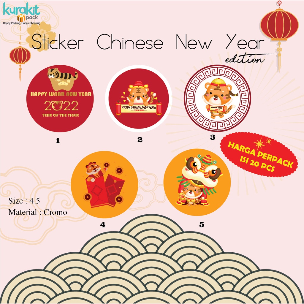 

Stiker, Sticker Imlek, Sticker Chinese Year, Sticker Hampers Edisi