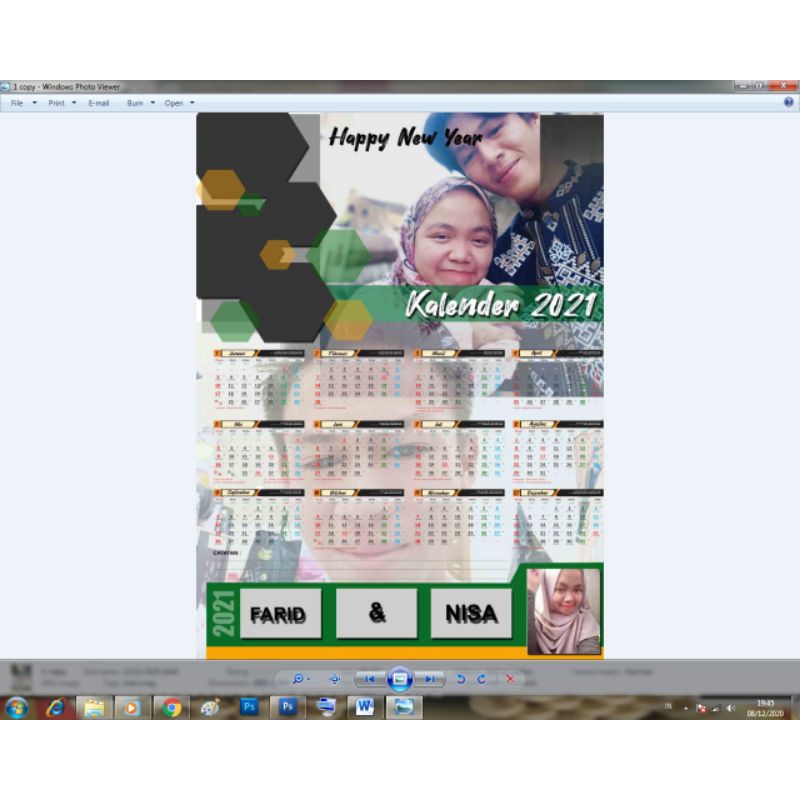 

kalender custome foto