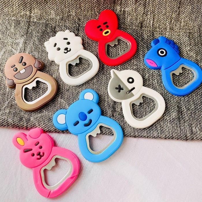 PEMBUKA TUTUP BOTOL MOTIF KARTUN / PEMBUKA BOTOL MAGNET MOTIF KARTUN LUCU - BD