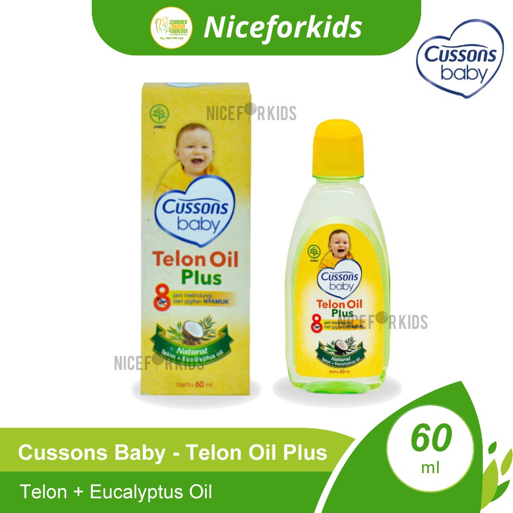 Cussons Baby Telon Oil 60ml / Telon Oil Plus 60ml / Minyak Telon Bayi