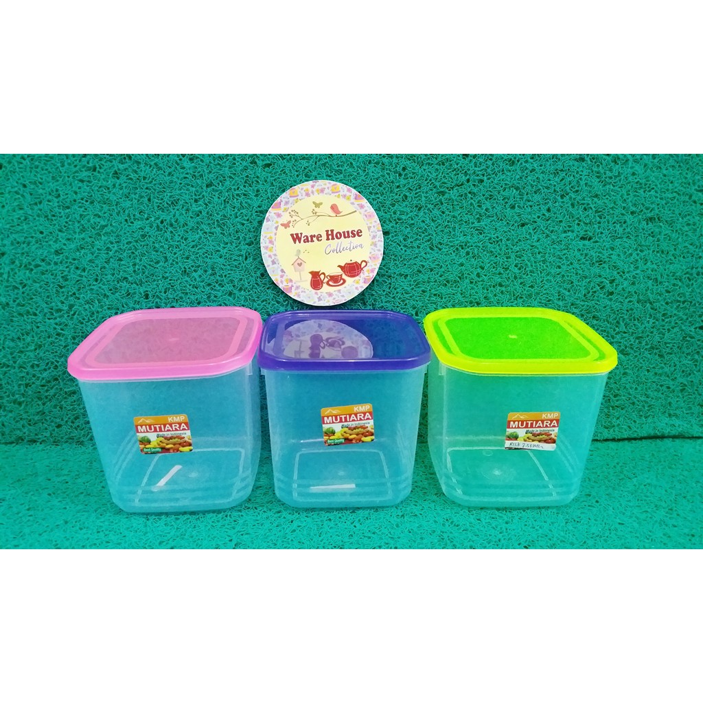 Toples Persegi Mutiara 1kg-bpl004/ Toples Bening / Toples Snack