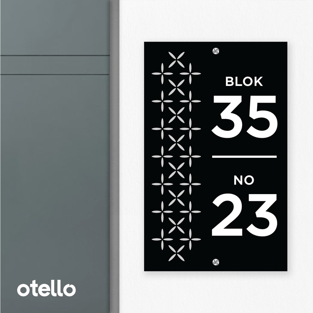 Nomor Rumah Acrylic Custom Plat Papan Alamat Minimalist Akrilik Portrait House Number Label Estetik Mewah Modern Eksklusif