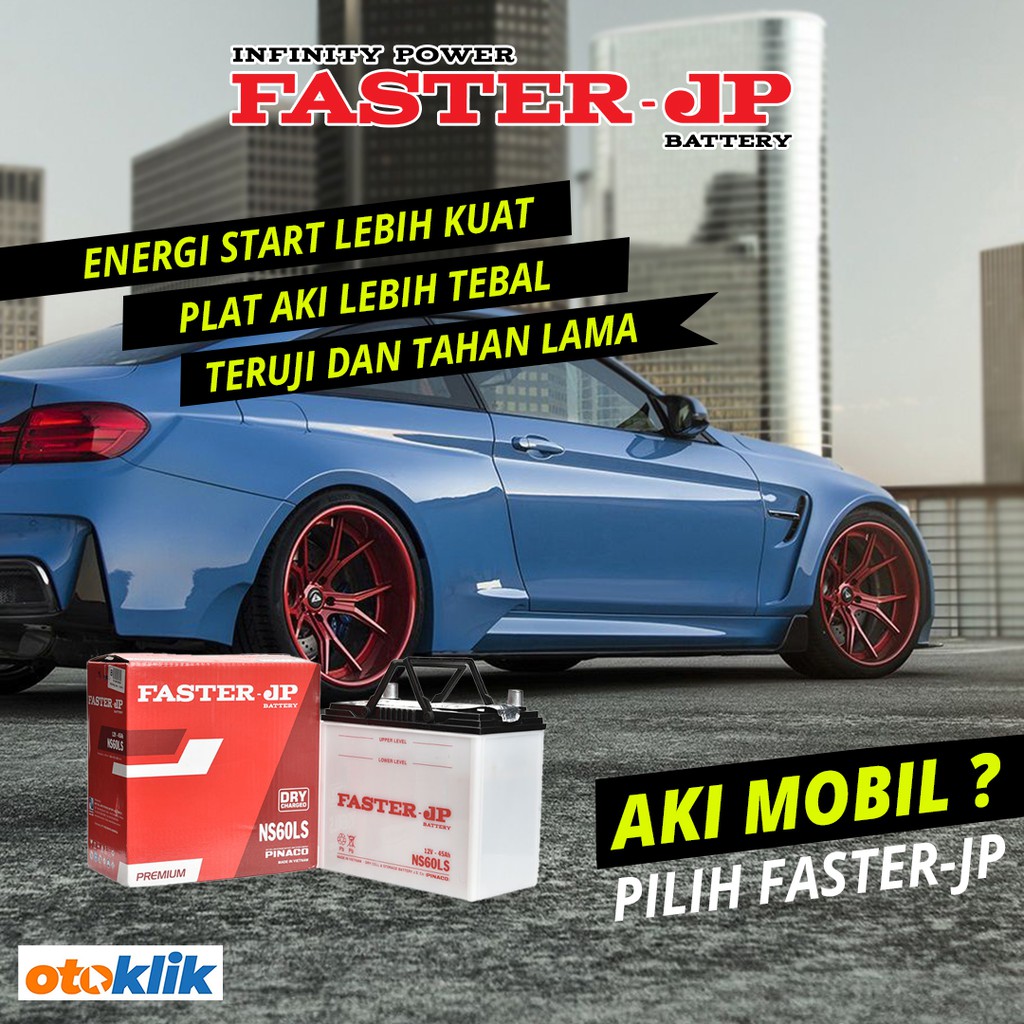 Faster JP NS60LS Aki Basah Mobil