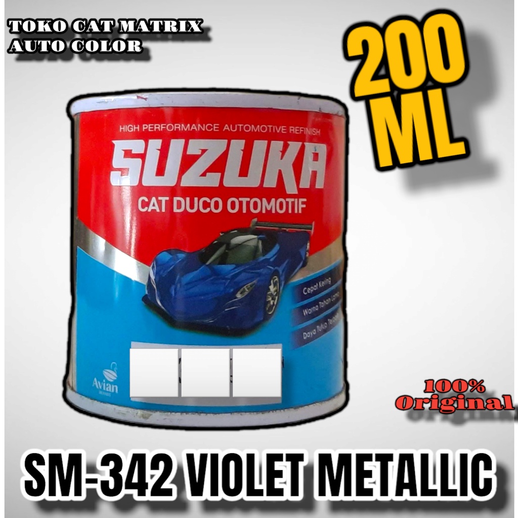 suzuka violet metallic ( SM-342 ) Solid Standar Metallic untuk Mobil, Motor, Kayu, Besi, 200ml ,Cat Dico