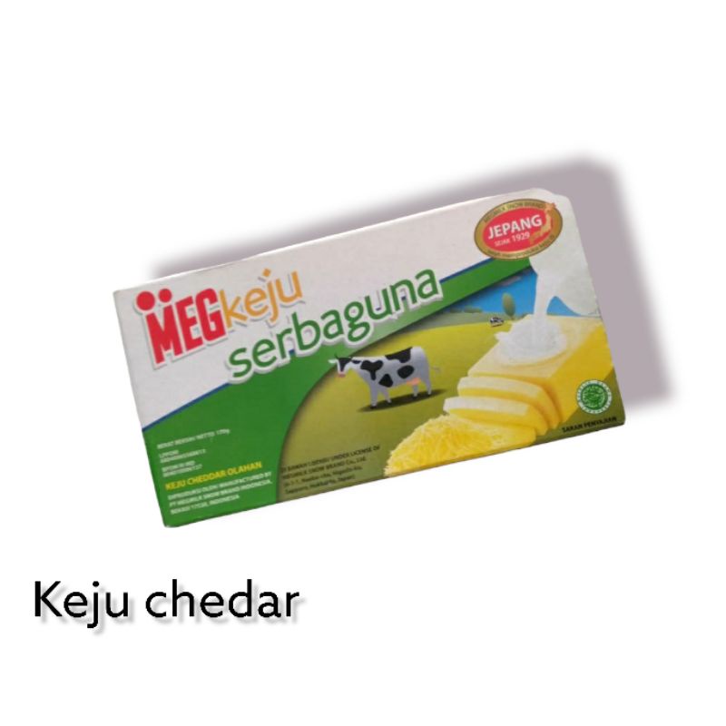 

keju Cheddar Meg Hijau Serbaguna 175gr