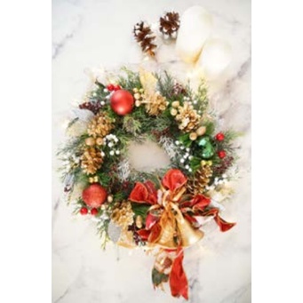 Pajangan Natal Wreath Mistletoe