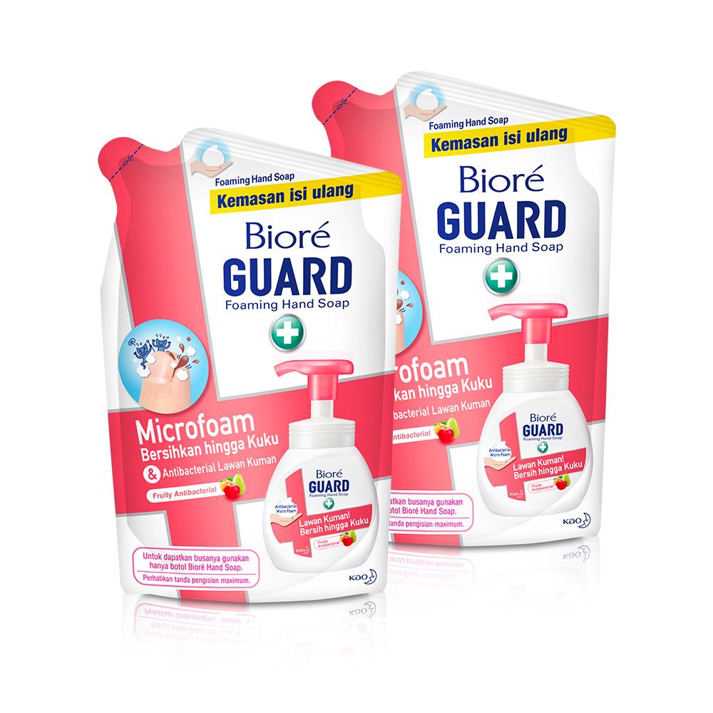Image of Biore Guard Sabun Cuci Tangan Foam Fruity Anti Bakteri Refill 250 ml Twin Pack #1