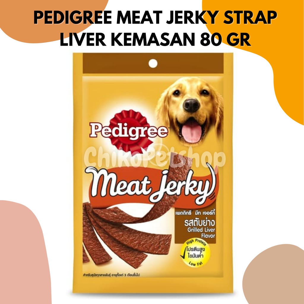 PEDIGREE® MEAT JERKY STRAP Kemasan 80g Snack Anjing