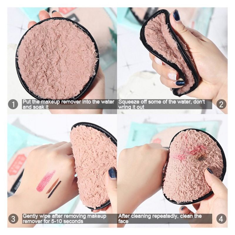 SPON Makeup Removal Clean /Sponge Puff Double-Sided Face Cleansing Puff Makeup Remover  Cotton Pads