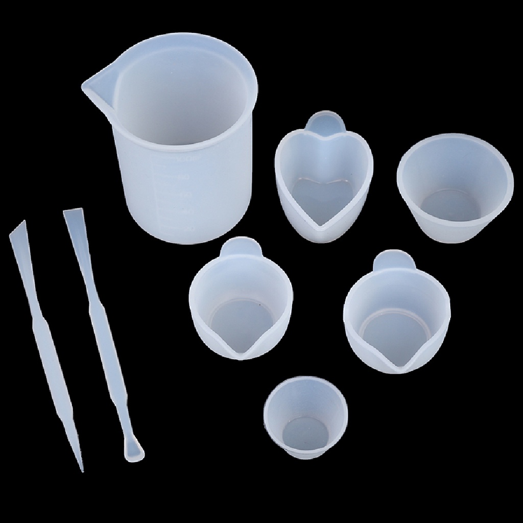 [adawnshbhyu] Silikon Resin Measuring Cup Stirrers DIY Jewelry Resin Lem Alat.