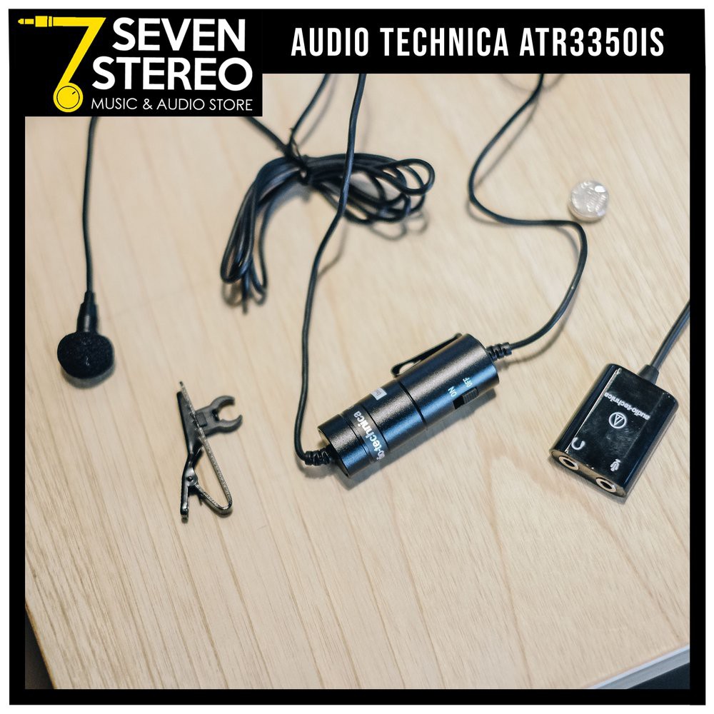 Audio Technica ATR3350is Omnidirectional Condenser Lavalier Microphone For Smartphones