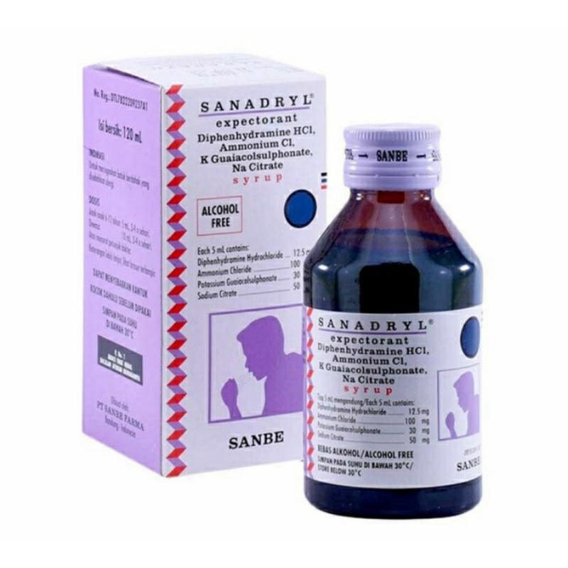 sanadryl expectorant sirup